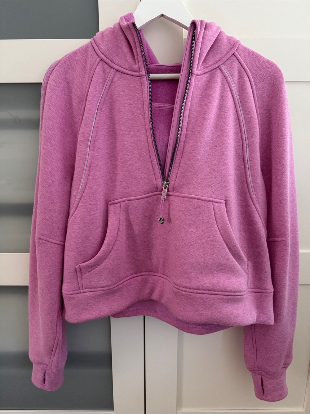 lululemon athletica Pink Half-Zip Hooded Sweatshirt